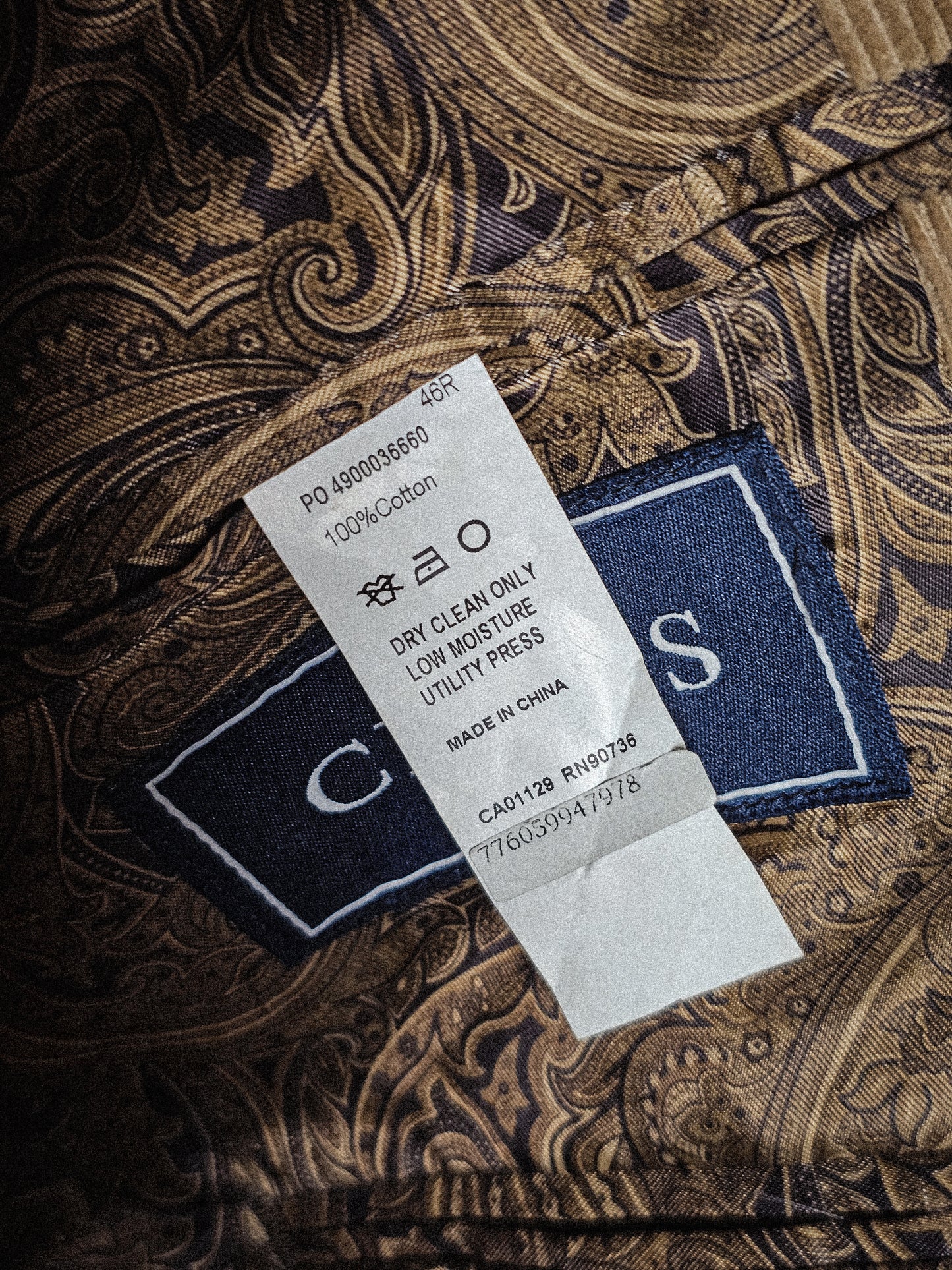 Chaps Ralph Lauren Corduroy Jacket Sz 46R