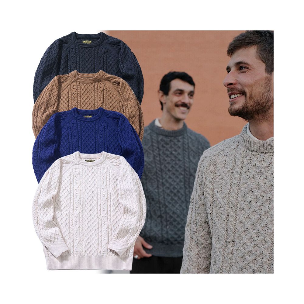 OKONKWO McQueen inspired chunky knit sweater British retro twisted cable knit fisherman style cardigan image 0