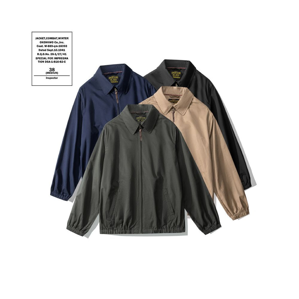 OKONKWO classic American casual retro collared jacket similar to RL s commuter jacket image 0