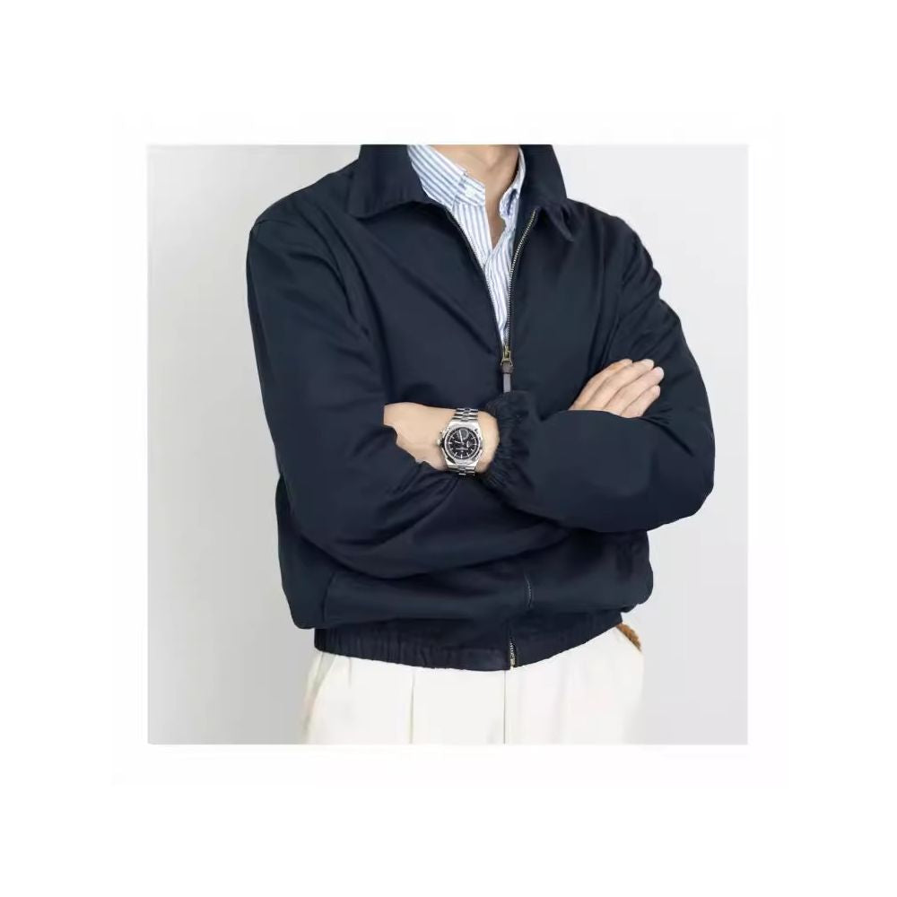 OKONKWO classic American casual retro collared jacket similar to RL s commuter jacket image 3