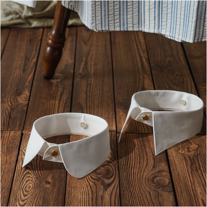 Wrinkle resistant non iron replaceable collar seersucker retro striped jacquard long sleeved shirt with French sleeves and club collar image 3