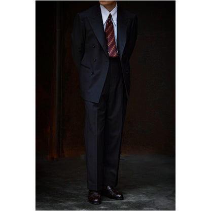 UG Men s Handmade Three Step Series Godfather Color blocked Collar Capri Stripe Long Pointed Collar Long Sleeve Gentleman s Shirt image 4