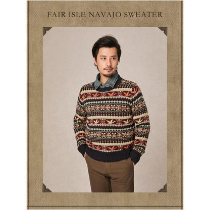 Navajo and Fel Island Fusion Flying Duck Jacquard American Retro Nordic Style Sweater Knitted Sweater image 1