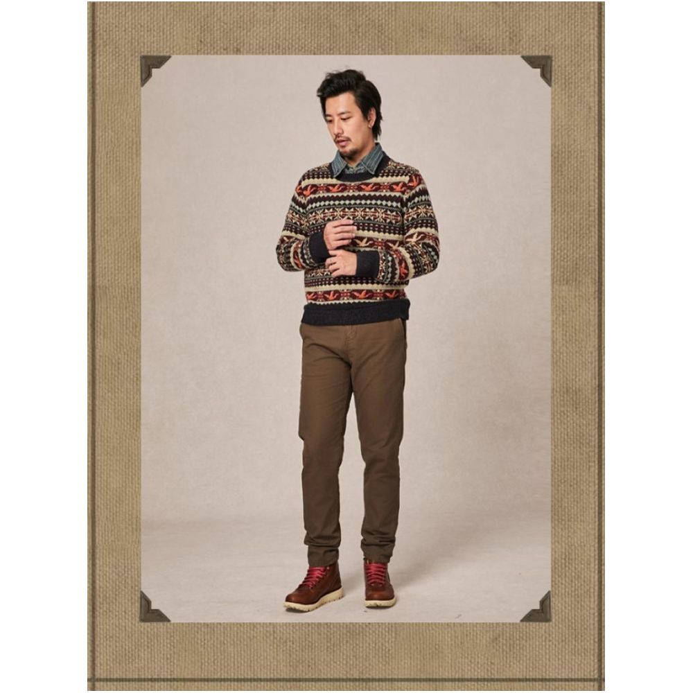 Navajo and Fel Island Fusion Flying Duck Jacquard American Retro Nordic Style Sweater Knitted Sweater image 3