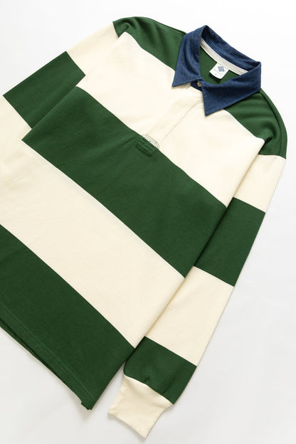Heritage Stripe Cotton Rugby Shirt – Retro Collegiate Style