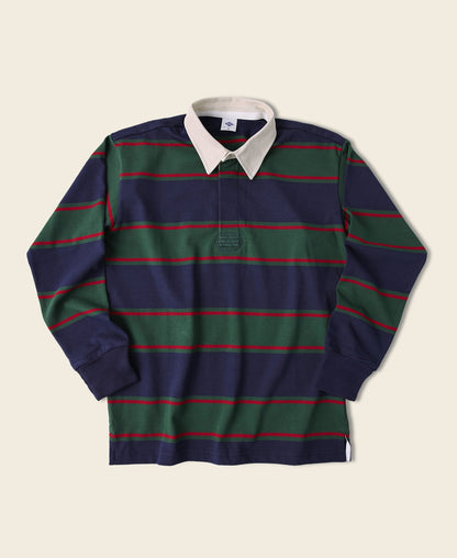 Heritage Stripe Cotton Rugby Shirt – Retro Collegiate Style