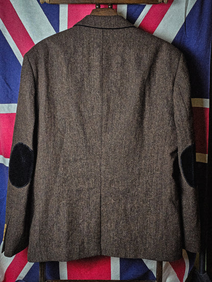 XPosed London Tweed Sport Coat Jacket Vintage Velvet Sz 44R