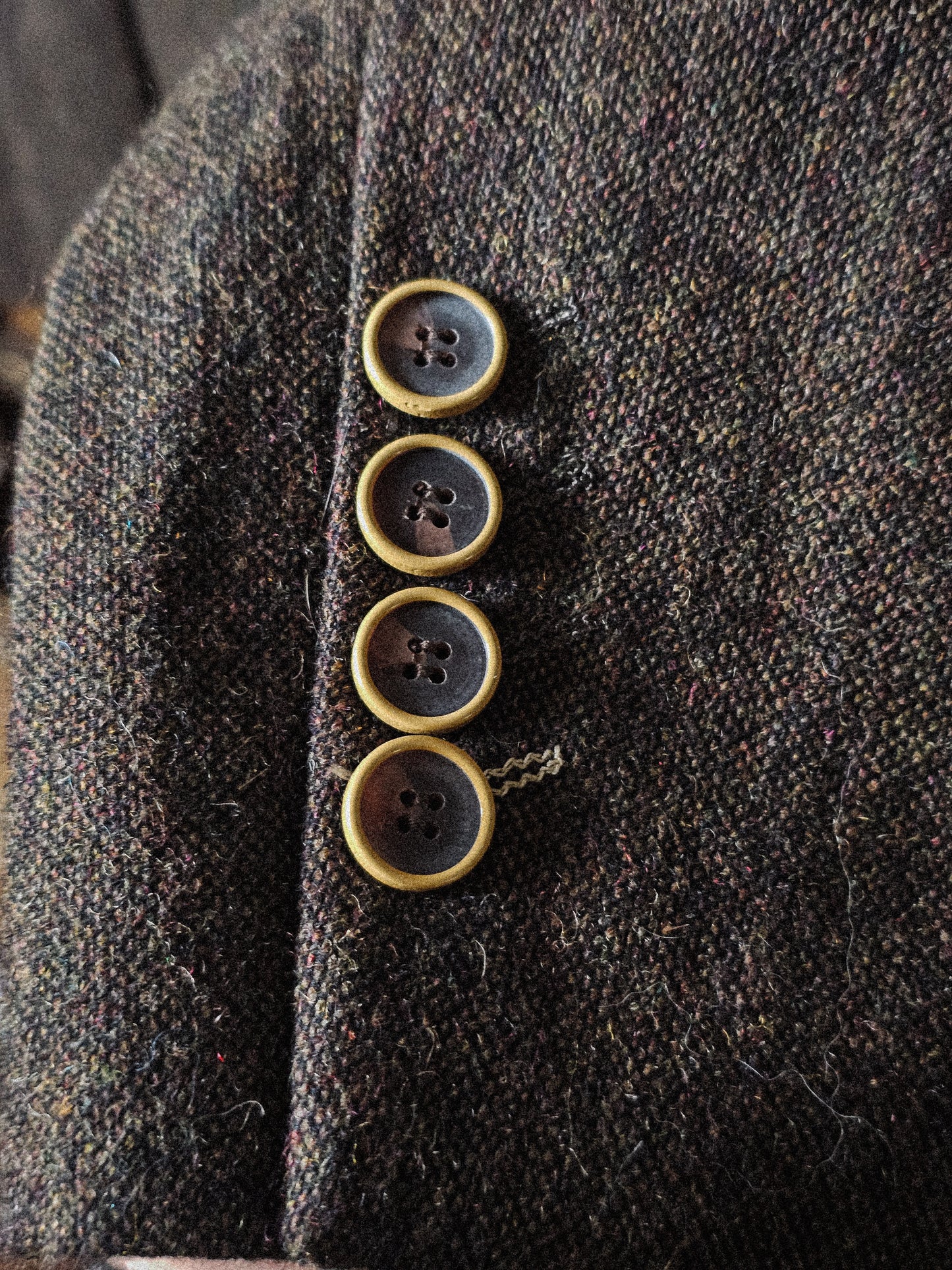 XPosed London Tweed Sport Coat Jacket Vintage Velvet Sz 44R