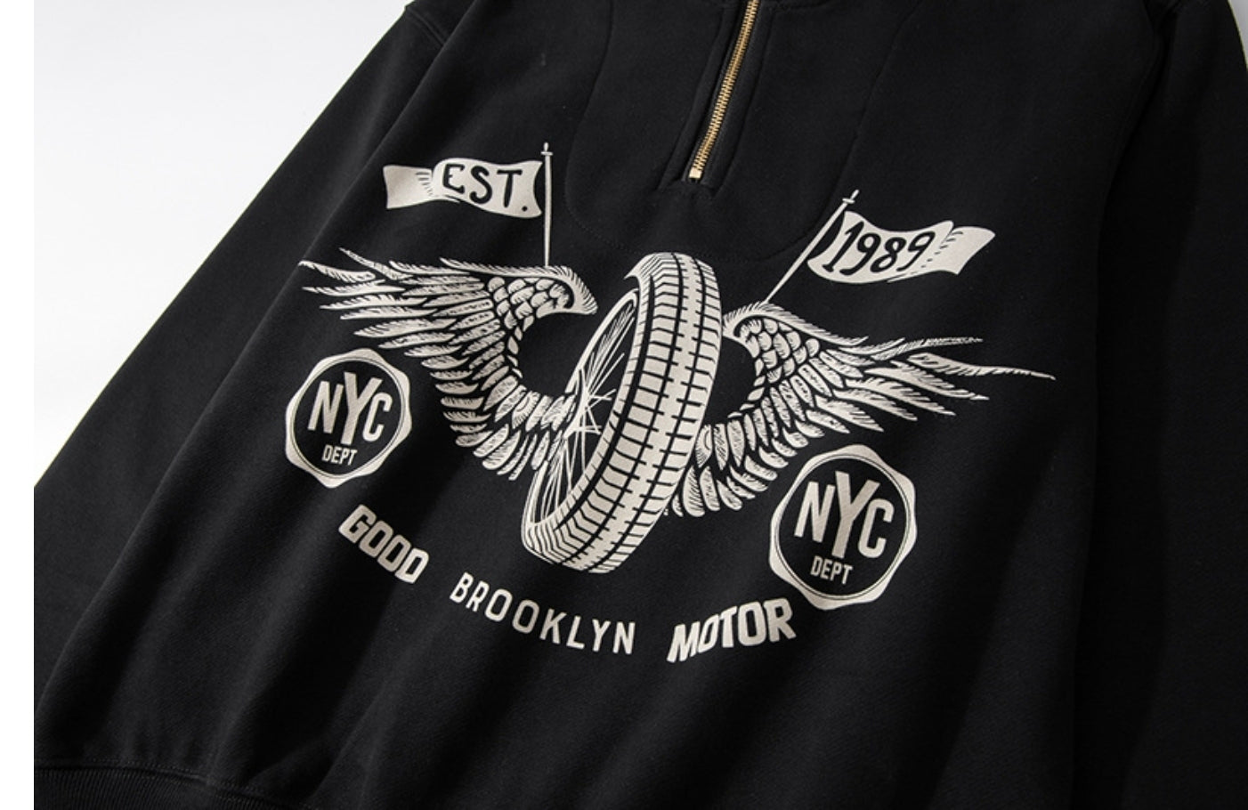 Heavyweight Motorcycle Quarter Zip