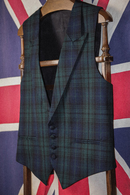 Tuxacco Tuxedo Tartan (Black Watch) Waistcoat/vest - Size 39-41