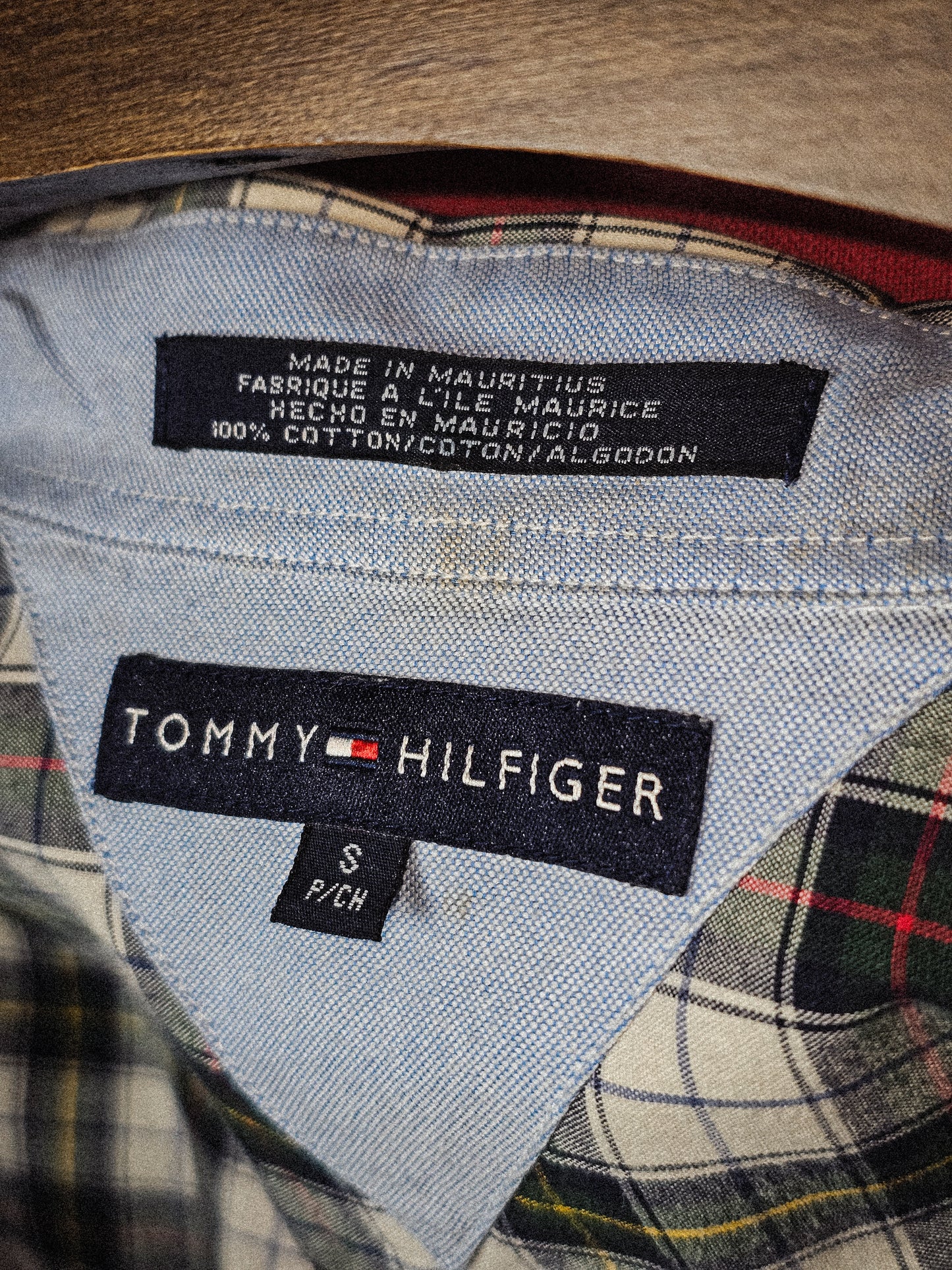 Green Plaid Check Shirt - Tommy Hilfiger - Small