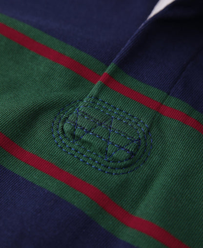 Heritage Stripe Cotton Rugby Shirt – Retro Collegiate Style