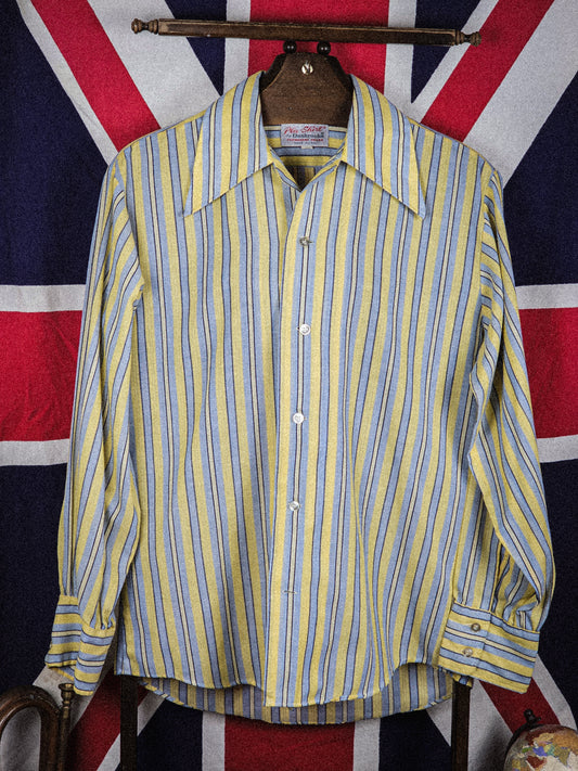 Yellow 70s Disco Shirt - Vintage Dunbrooke