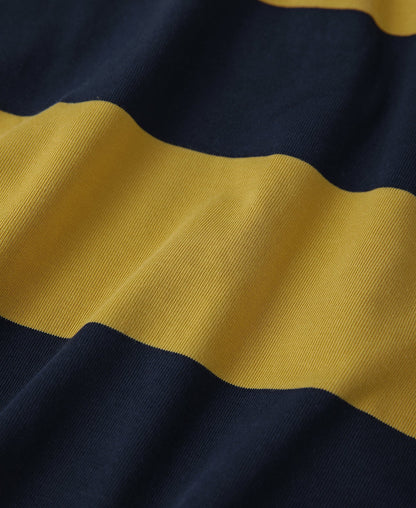 Heritage Stripe Cotton Rugby Shirt – Retro Collegiate Style