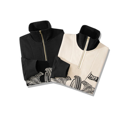 Heavyweight Motorcycle Quarter Zip