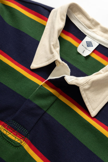 Heritage Stripe Cotton Rugby Shirt – Retro Collegiate Style