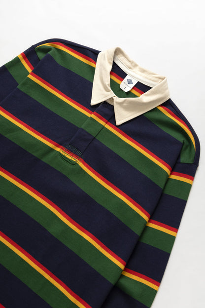 Heritage Stripe Cotton Rugby Shirt – Retro Collegiate Style