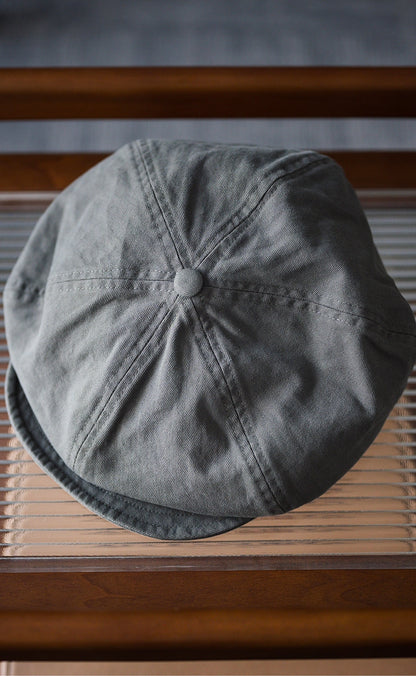 Vintage Washed Baker Boy Cap – Cotton