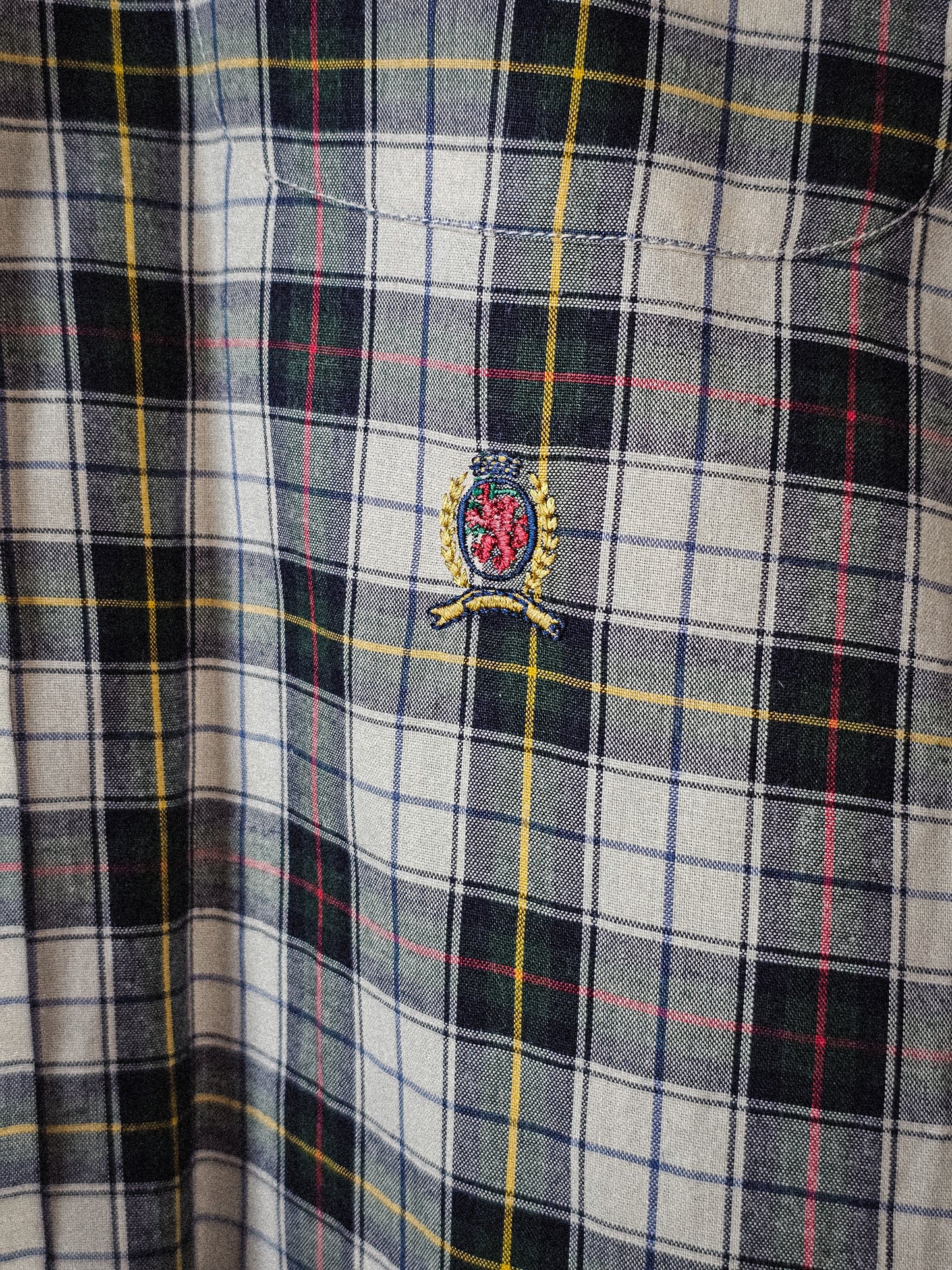 Green Plaid Check Shirt - Tommy Hilfiger - Small