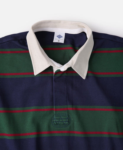 Heritage Stripe Cotton Rugby Shirt – Retro Collegiate Style