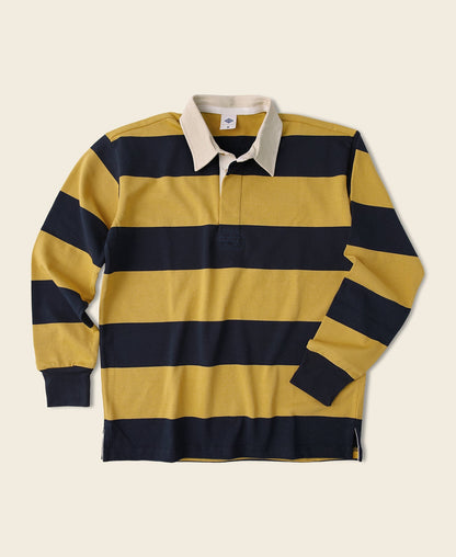 Heritage Stripe Cotton Rugby Shirt – Retro Collegiate Style