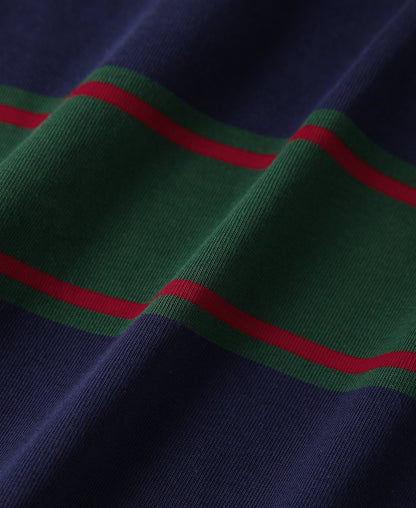 Heritage Stripe Cotton Rugby Shirt – Retro Collegiate Style